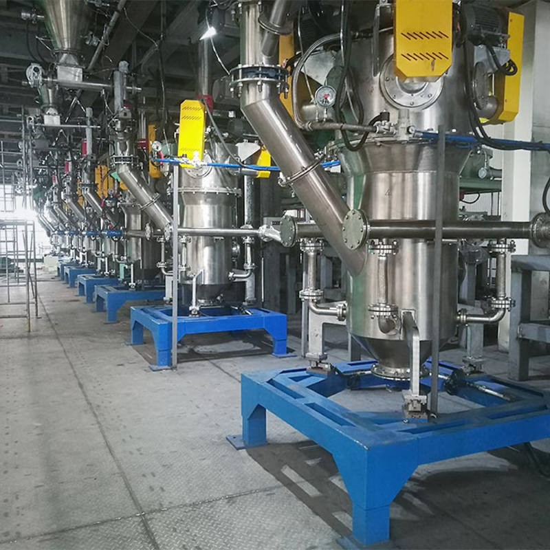 Production line of lithium iron phosphate and single crystal ternary jet mill for an electric vehicl